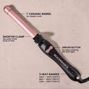 Beachwaver B1 Pink Curling Iron